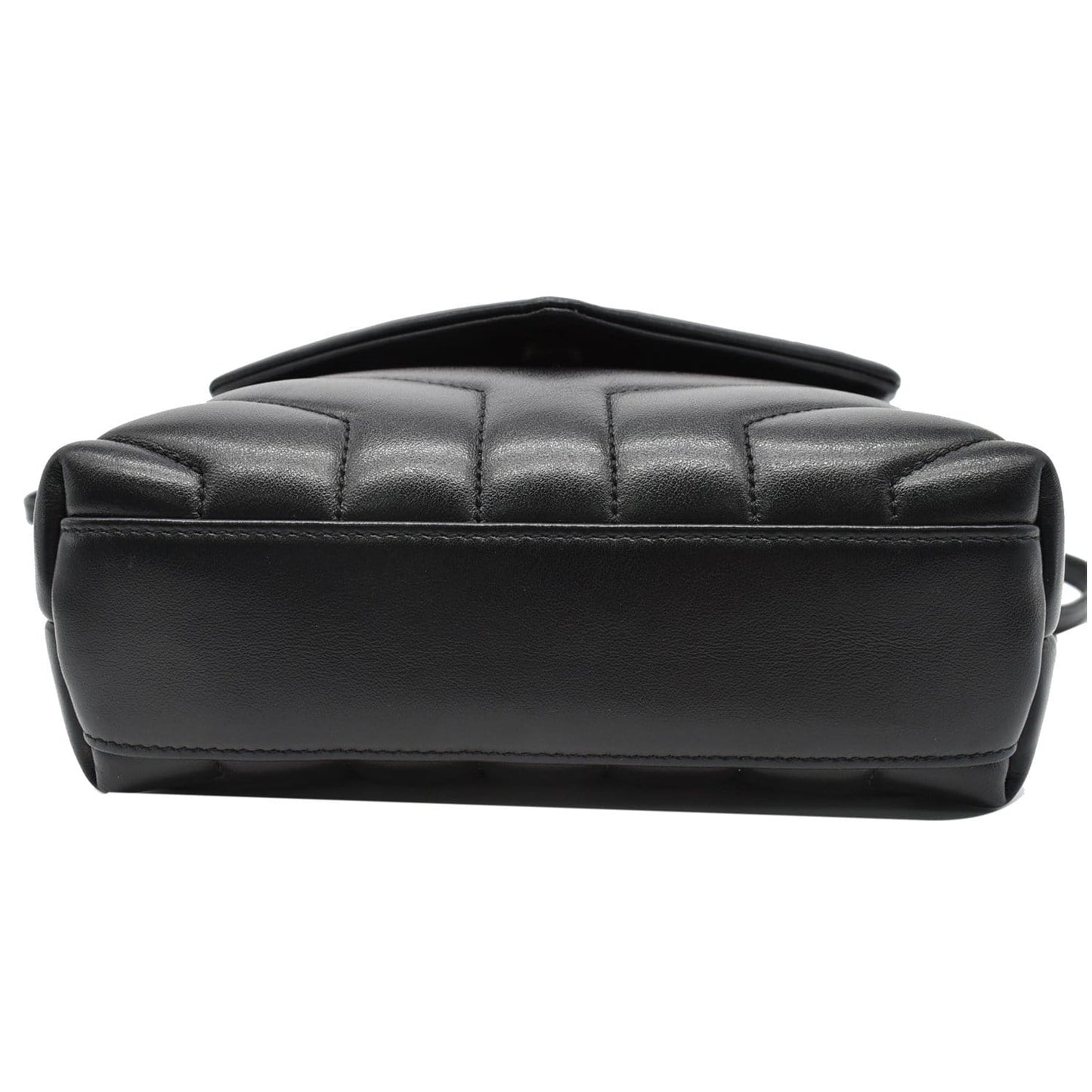YVES SAINT LAURENT Loulou Toy Matelasse Leather Crossbody Bag Black