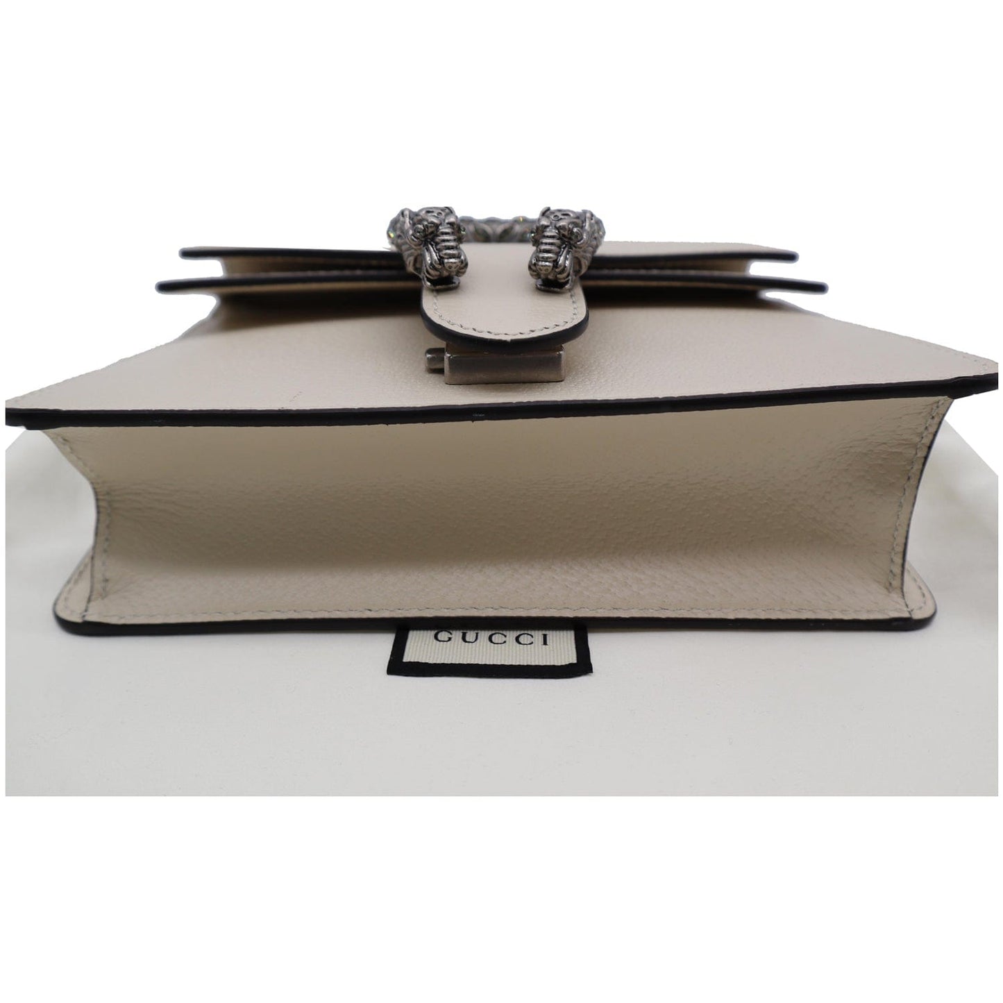GUCCI Dionysus Mini Leather Crossbody Bag Cream