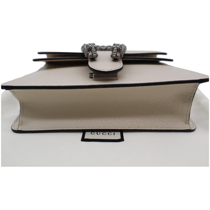 GUCCI Dionysus Mini Leather Crossbody Bag Cream