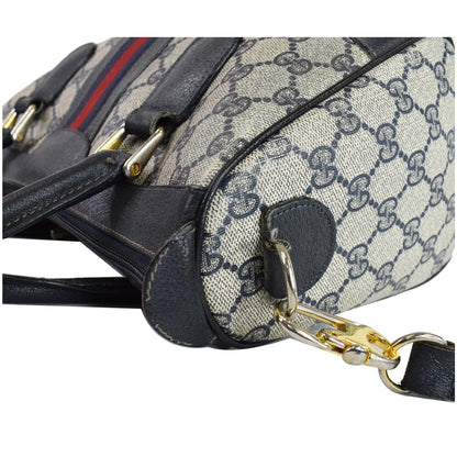 GUCCI Vintage Joy Boston GG Canvas Shoulder Bag Blue