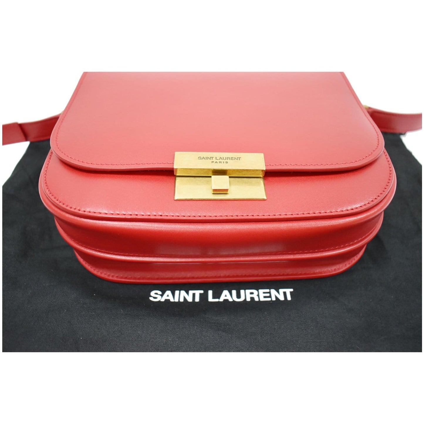 YVES SAINT LAURENT Betty Smooth Leather Shoulder Bag Red