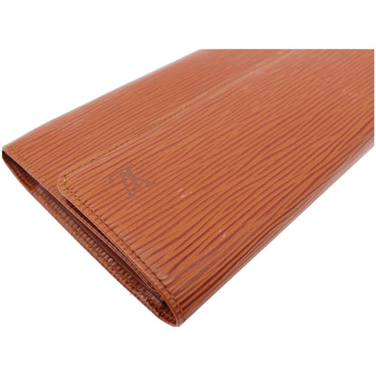 LOUIS VUITTON Continental Flap Epi Leather Wallet Orange