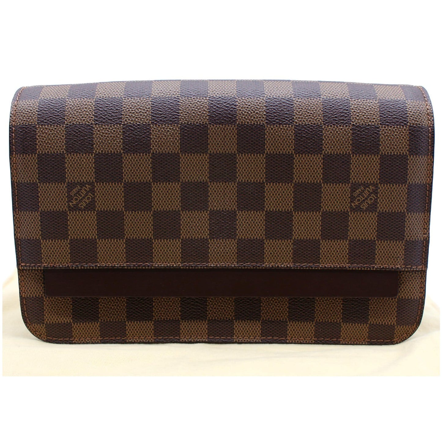 LOUIS VUITTON Saint Louis Damier Ebene Pochette Clutch Bag Brown
