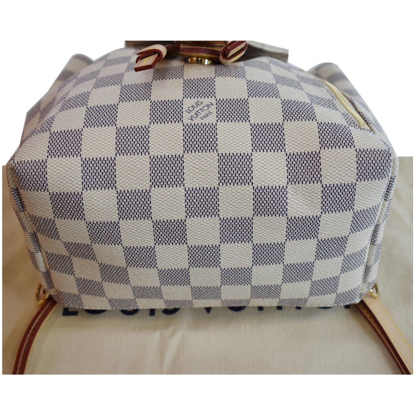 LOUIS VUITTON Sperone BB Damier Azur Backpack Bag White