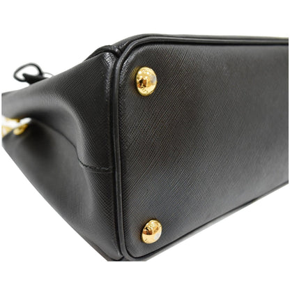 PRADA Galleria Small Saffiano Leather Tote Bag Black