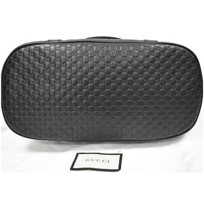 GUCCI Dome Medium Microguccissima Leather Shoulder Bag Black 449663