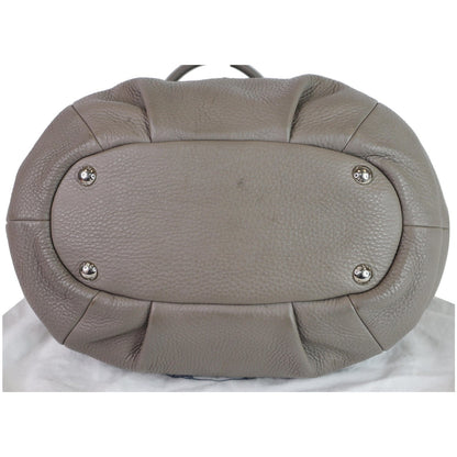 PRADA Vitello Daino Leather Tote Crossbody Bag Taupe BN2792