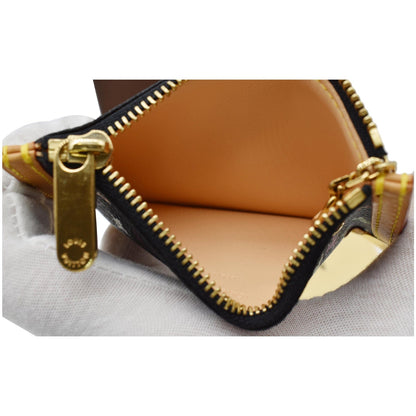LOUIS VUITTON Pochette Key Cles Monogram Coin Case Multicolor