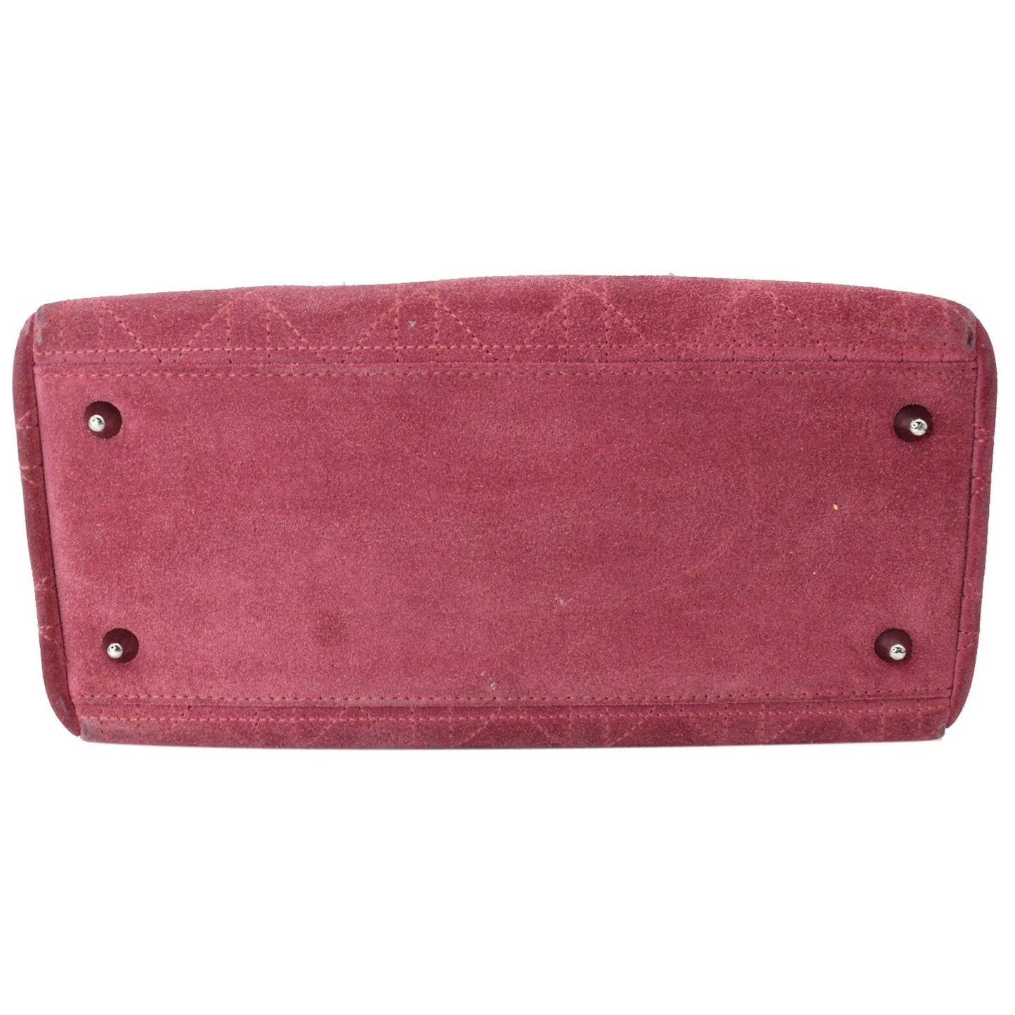 CHRISTIAN DIOR Lady Dior Suede Tote Bag Pink