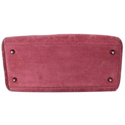 CHRISTIAN DIOR Lady Dior Suede Tote Bag Pink