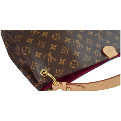 LOUIS VUITTON Graceful MM Monogram Canvas Shoulder Bag Brown