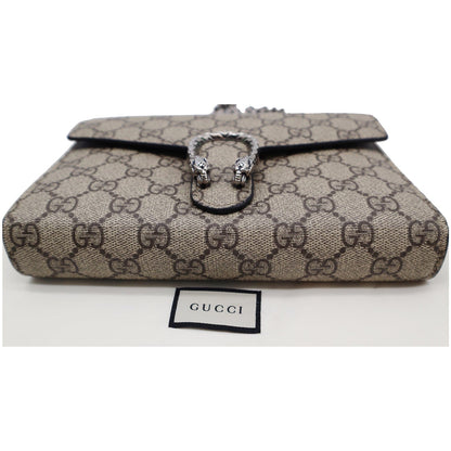 GUCCI Dionysus GG Supreme Crossbody Chain Wallet Beige 401231