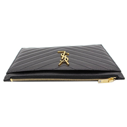 YVES SAINT LAURENT Bill Pouch Grain De Poudre Black