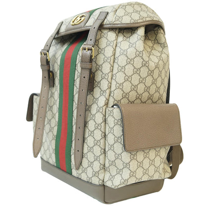 GUCCI Ophidia GG Medium Supreme Canvas Backpack Beige/Ebony 598140