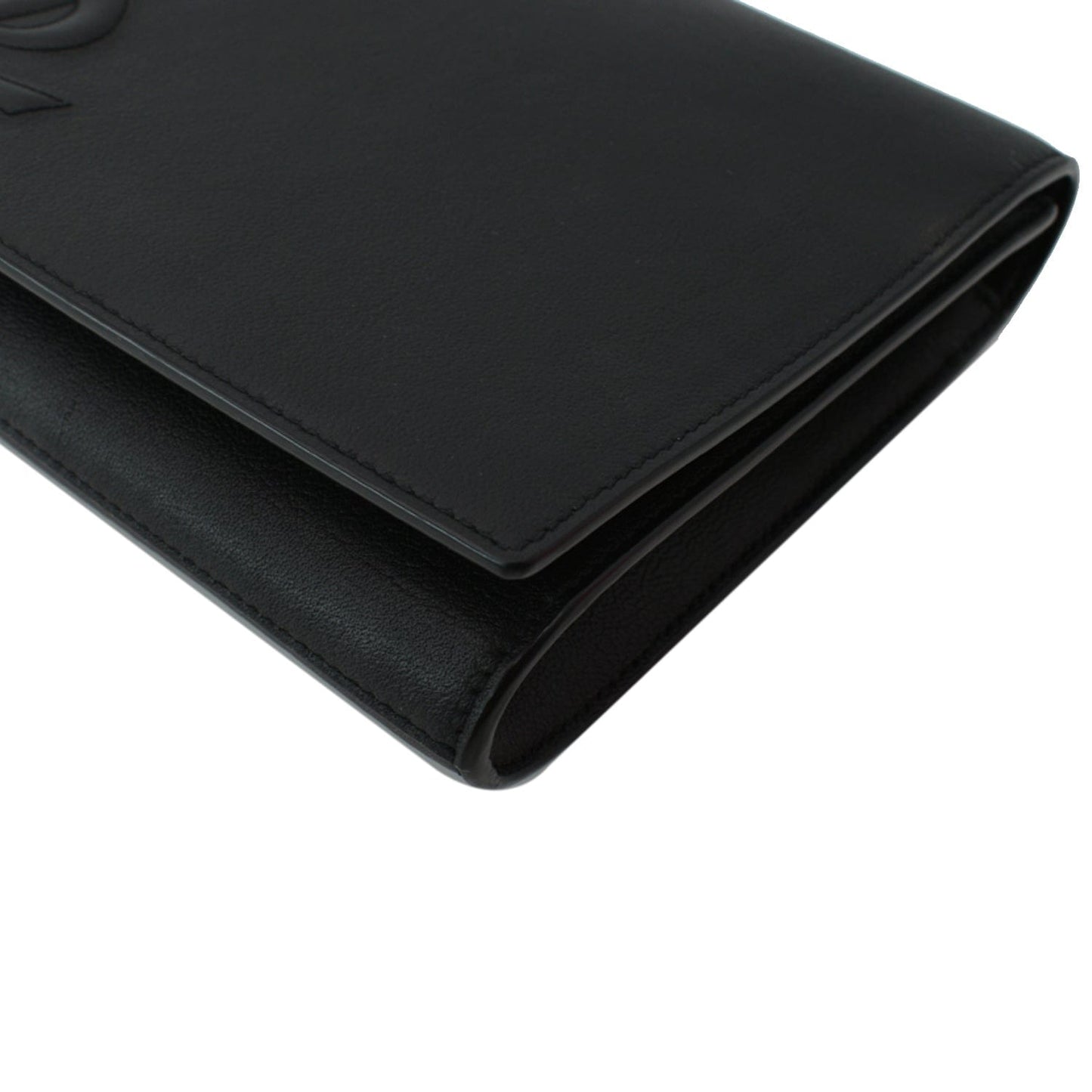 YVES SAINT LAURENT Leather Clutch Wallet Black