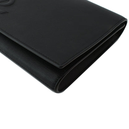 YVES SAINT LAURENT Leather Clutch Wallet Black