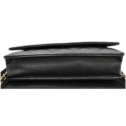 CHANEL Wallet on Chain WOC Caviar Leather Crossbody Bag Black