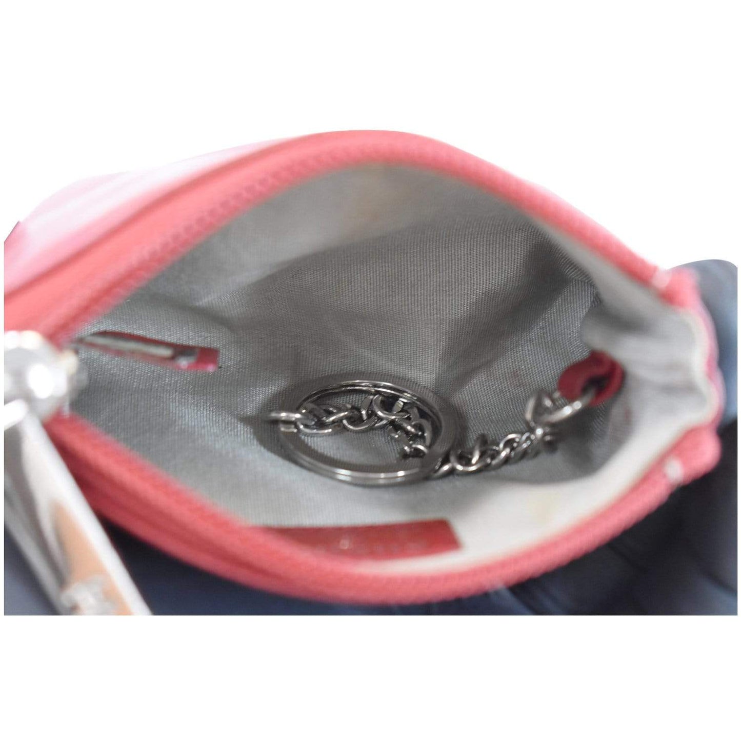CHANEL CC Key Ring Lambskin Leather Coin Case Purse Red - Last Call