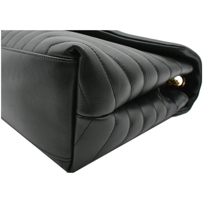 YVES SAINT LAURENT Loulou Medium Matelasse Leather Chain Shoulder Bag Green