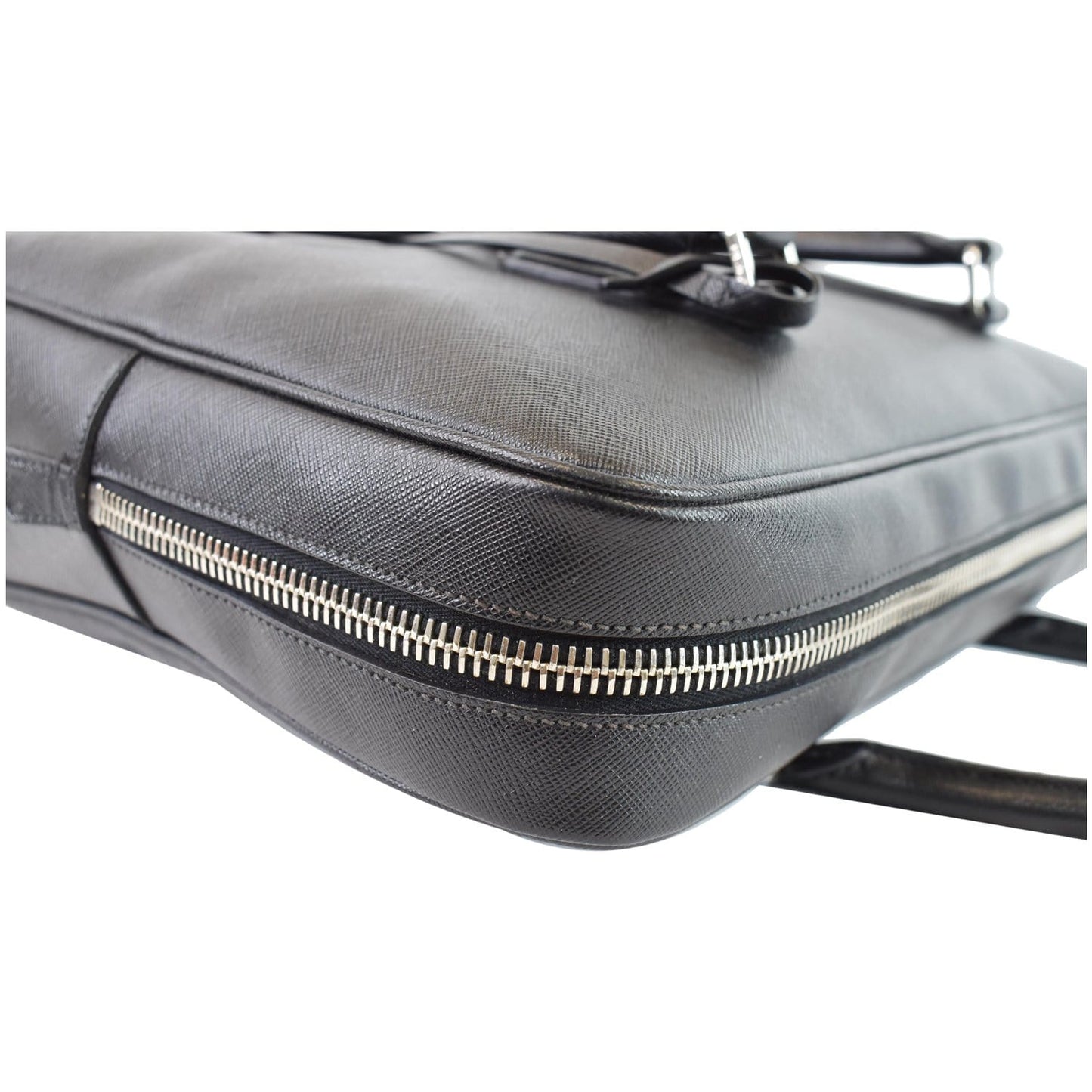 PRADA Saffiano Leather Briefcase Bag Black