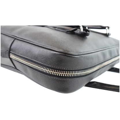 PRADA Saffiano Leather Briefcase Bag Black