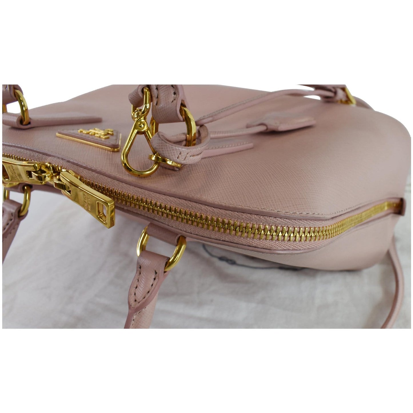 PRADA Promenade Small Saffiano Leather Shoulder Bag Pink