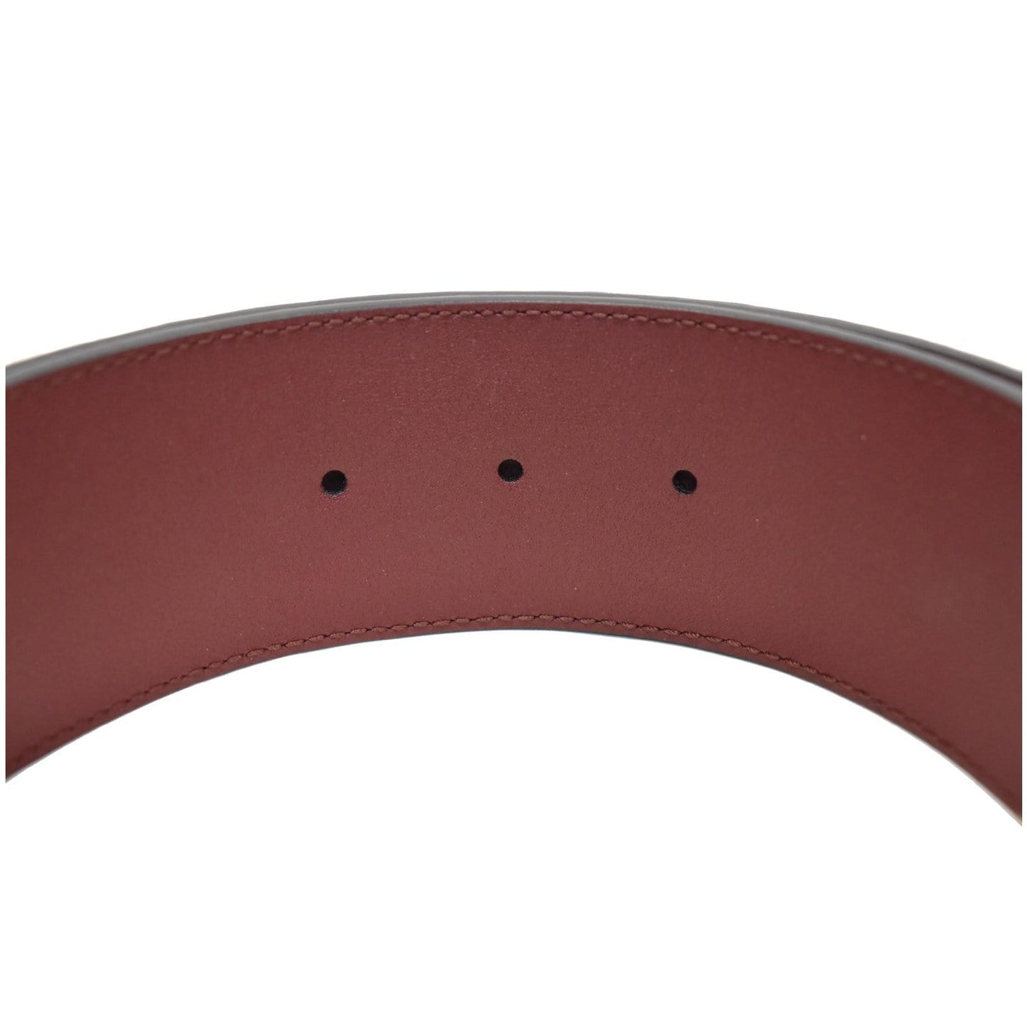 GUCCI Lizard Double G Buckle Calfskin Leather Belt Bordeaux Size 80/32 563696 - 15% OFF