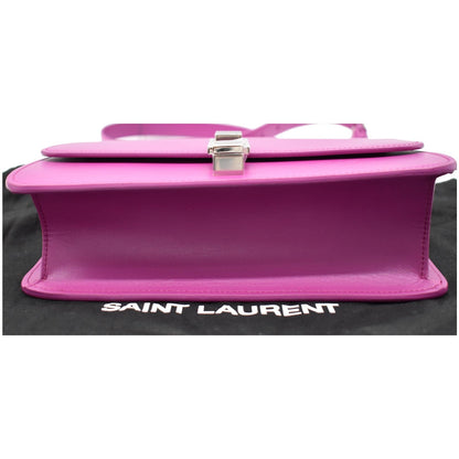 YVES SAINT LAURENT Le Carre Leather Shoulder Bag Pink - 10% OFF