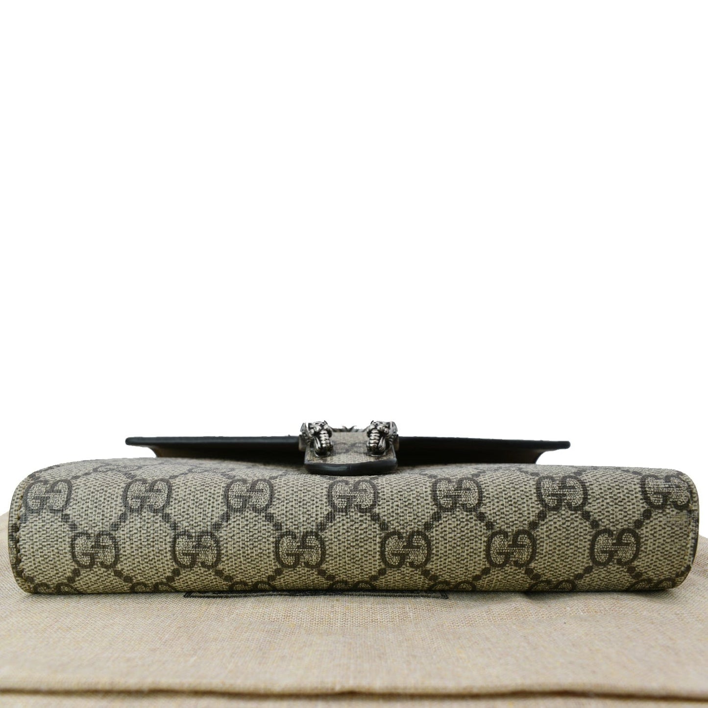 GUCCI Dionysus GG Supreme Crossbody Chain Wallet Beige 401231