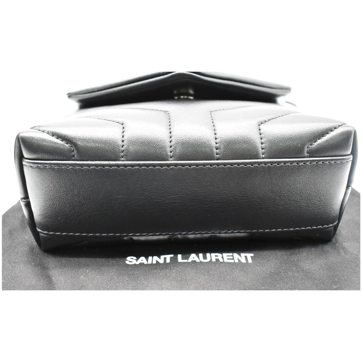 YVES SAINT LAURENT Loulou Toy Matelasse Leather Crossbody Bag Black