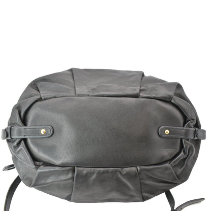 PRADA BR4281 Soft Leather Shoulder Bag Black
