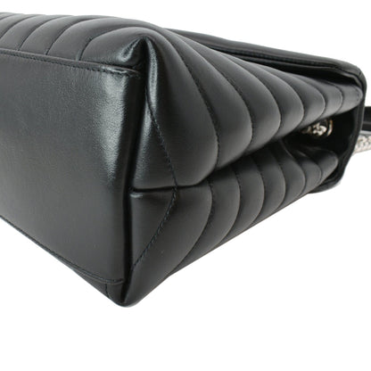 YVES SAINT LAURENT Medium Loulou Matelasse Leather Chain Shoulder Bag Black