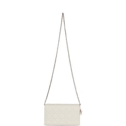 Christian Dior Lady Dior Pouch Latte Lambskin Gold Hardware