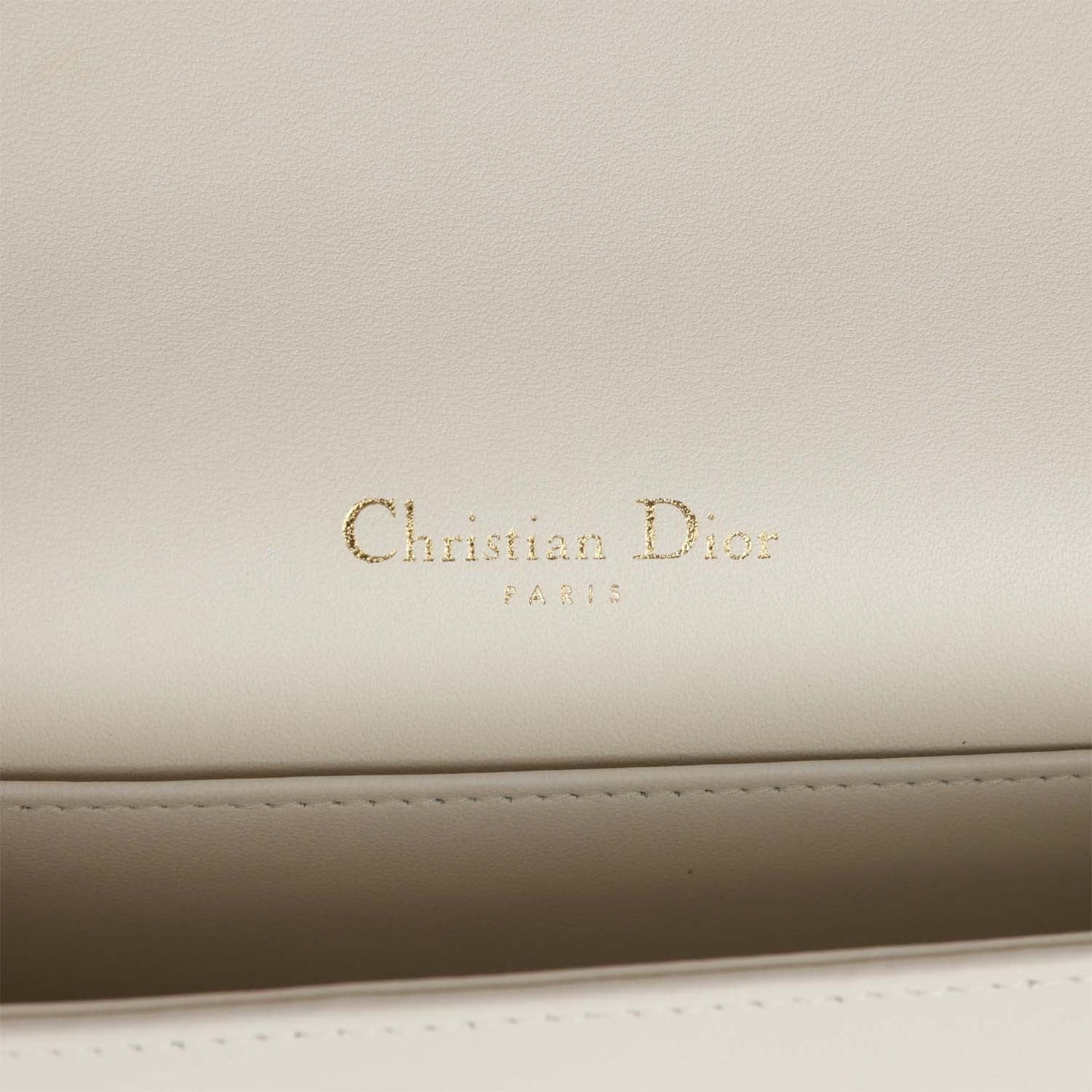 Christian Dior Lady Dior Pouch Latte Lambskin Gold Hardware