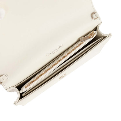 Christian Dior Lady Dior Pouch Latte Lambskin Gold Hardware
