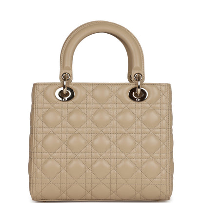 Christian Dior Lady Dior Medium Bag Corda Beige Cannage Lambskin Gold Hardware