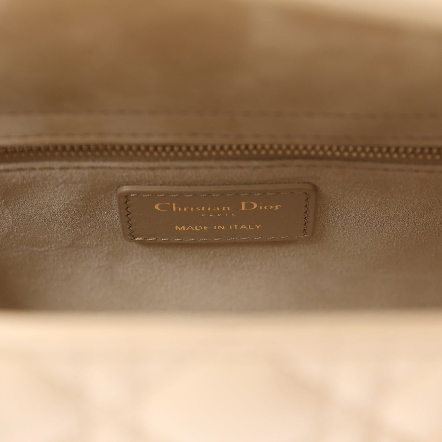 Christian Dior Lady Dior Medium Bag Corda Beige Cannage Lambskin Gold Hardware