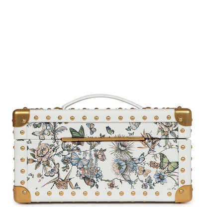 Christian Dior Micro Lady Dior with Small Trunk Multicolor Embroidered Calfskin Light Gold Hardware