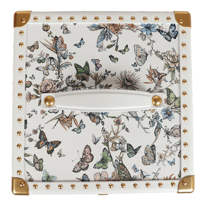 Christian Dior Micro Lady Dior with Small Trunk Multicolor Embroidered Calfskin Light Gold Hardware