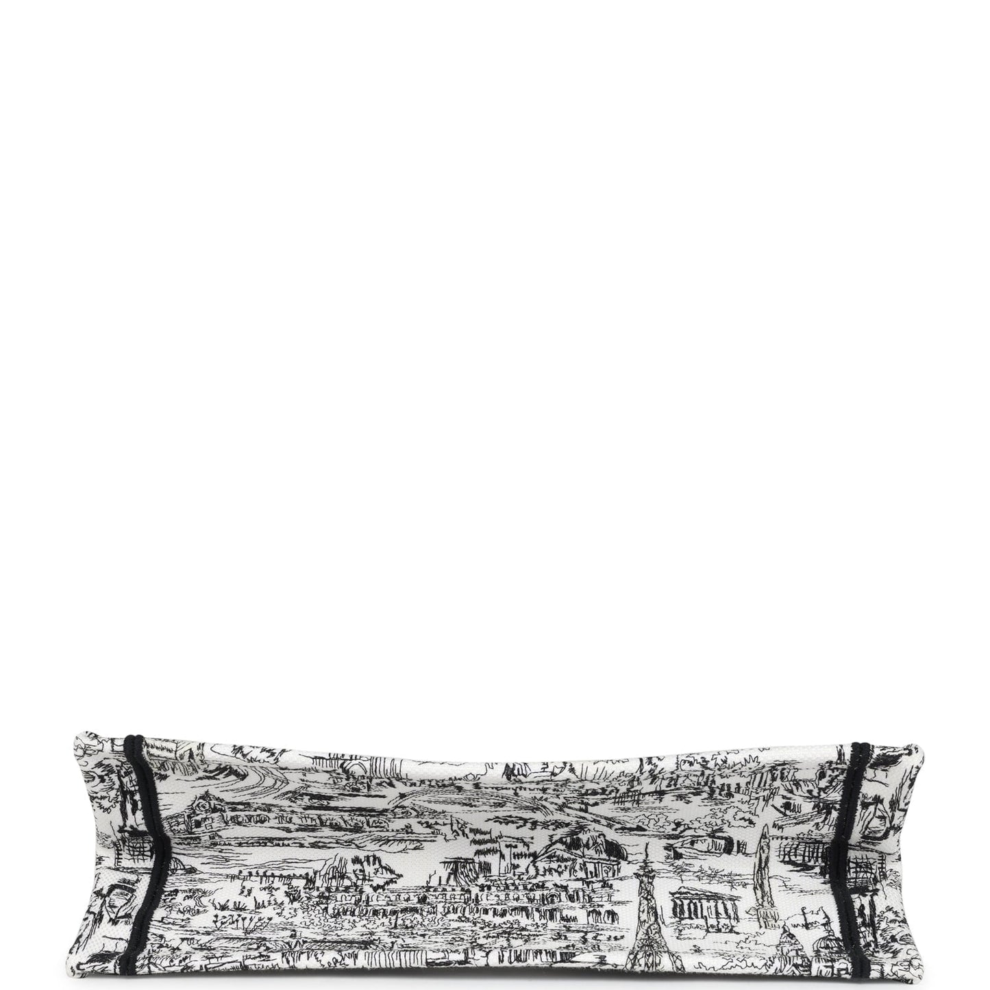 Christian Dior "Paris All Over" Book Tote Medium White and Black Embroidered Canvas