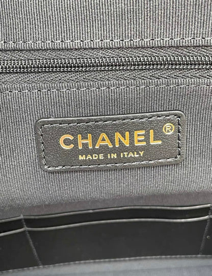 Chanel 24 CAMERA CASE Top Handle Handbag Black Lambskin leather & Gold-Tone Metal