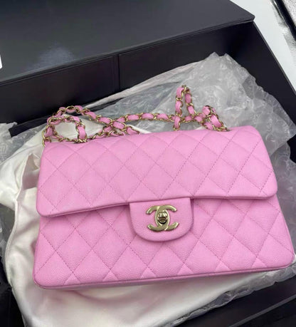 Chanel 23P Pink Caviar Leather Flap Bag