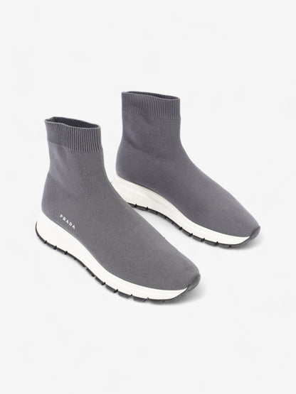 Prada Knit Sneakers Grey Cotton EU 38 UK 5