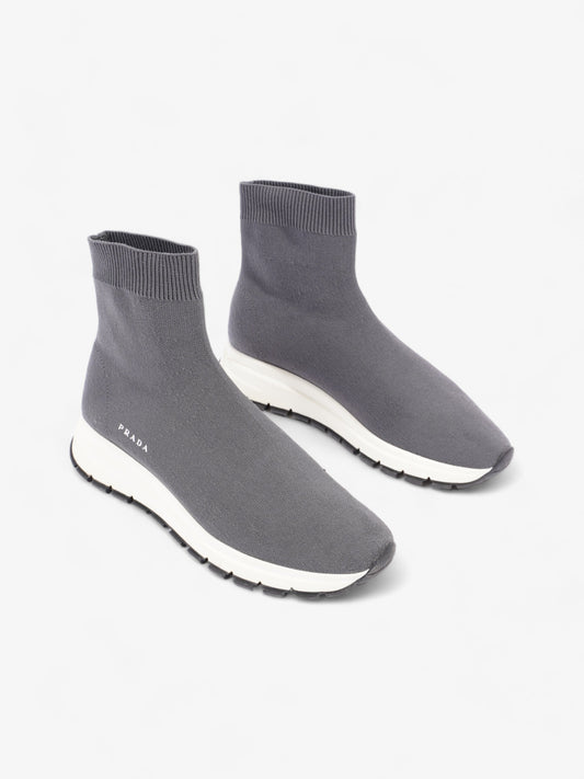 Prada Knit Sneakers Grey Cotton EU 38 UK 5