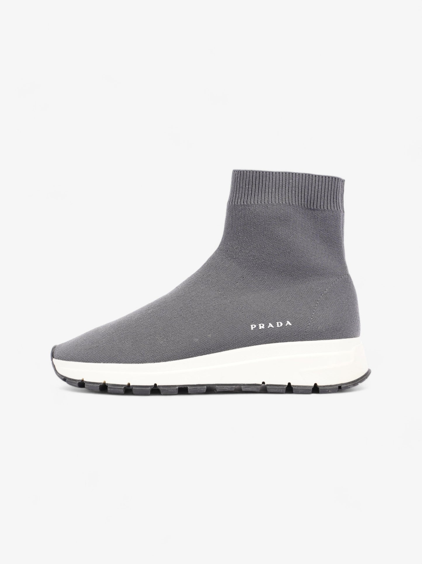Prada Knit Sneakers Grey Cotton EU 38 UK 5