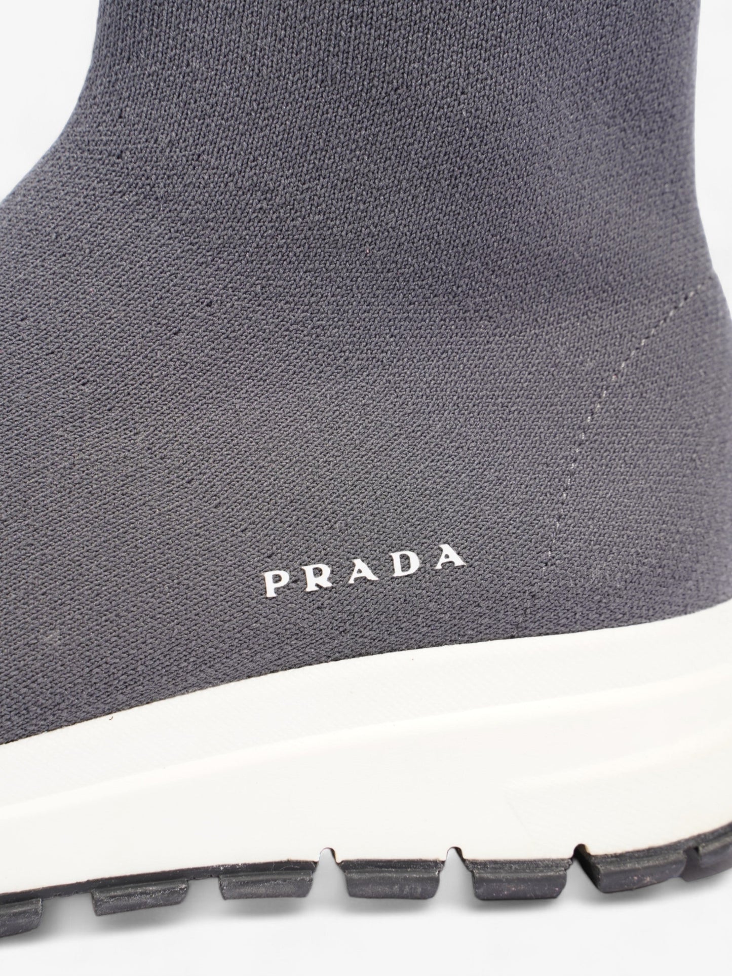 Prada Knit Sneakers Grey Cotton EU 38 UK 5