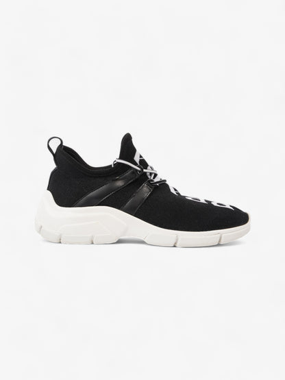 Prada Logo Knit Sneakers Black / White Cotton EU 37 UK 4