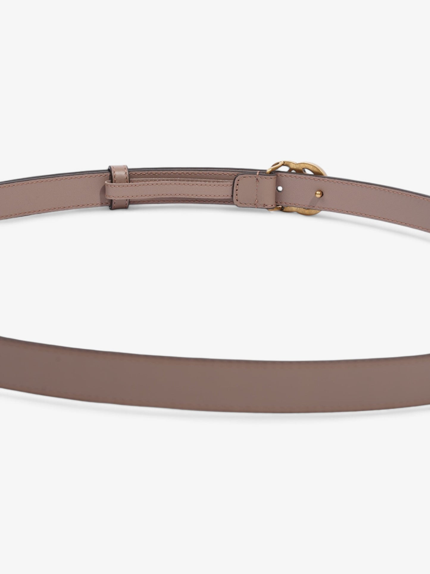 Gucci GG Marmont Thin Belt Dusty Rose / Gold Leather 105cm / 42"
