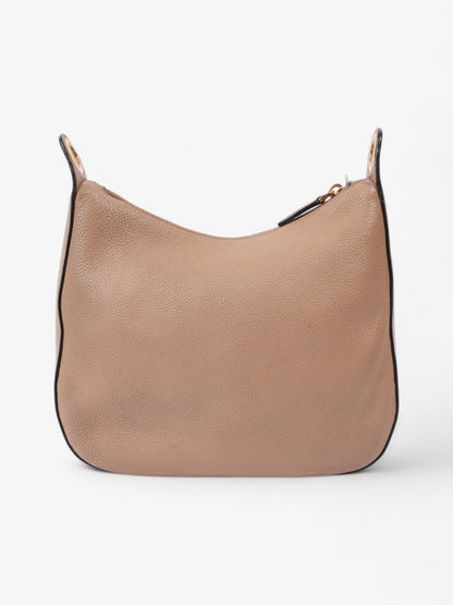Prada Zipped Hobo Taupe Calfskin Leather