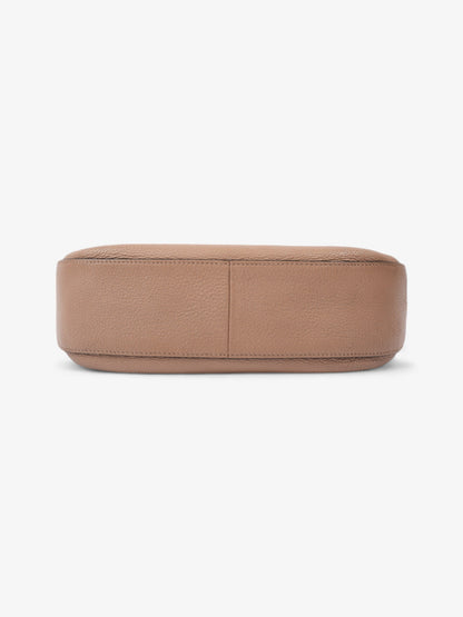Prada Zipped Hobo Taupe Calfskin Leather